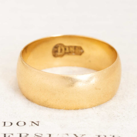 Antique 18kt Wide Band, 6.85mm