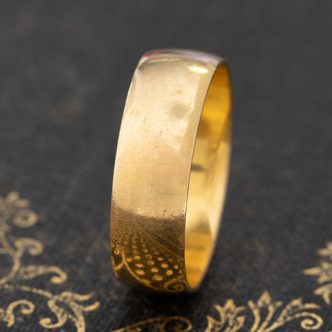 Antique 22kt Gold 6mm Band, English