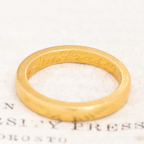 Antique 23kt Wedding Band, English