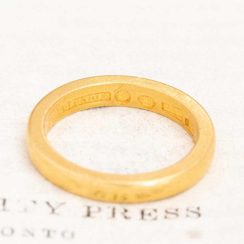 Antique 23kt Wedding Band, English