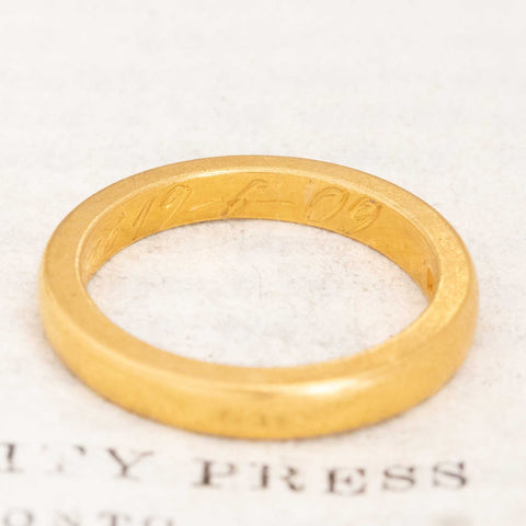 Antique 23kt Wedding Band, English