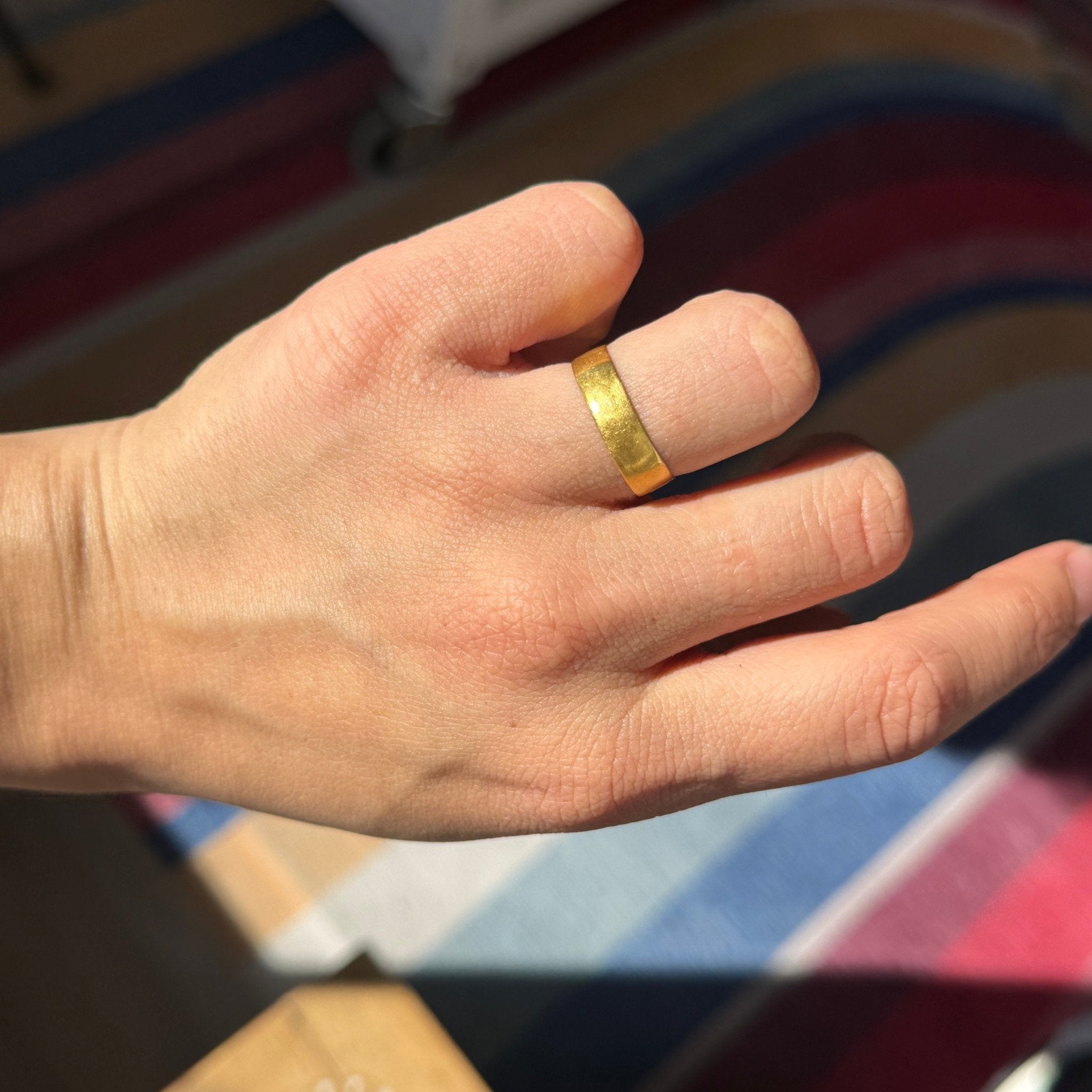 Antique 23kt Wedding Band, Swedish