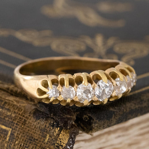 Antique 7-Stone Diamond Band, English