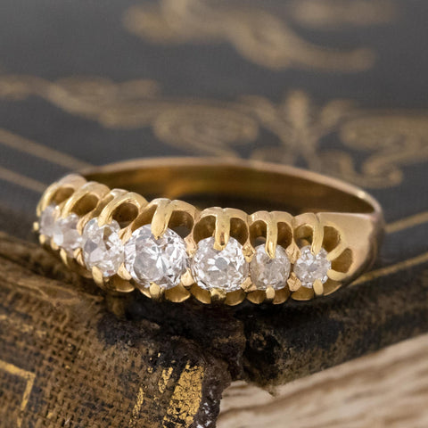 Antique 7-Stone Diamond Band, English