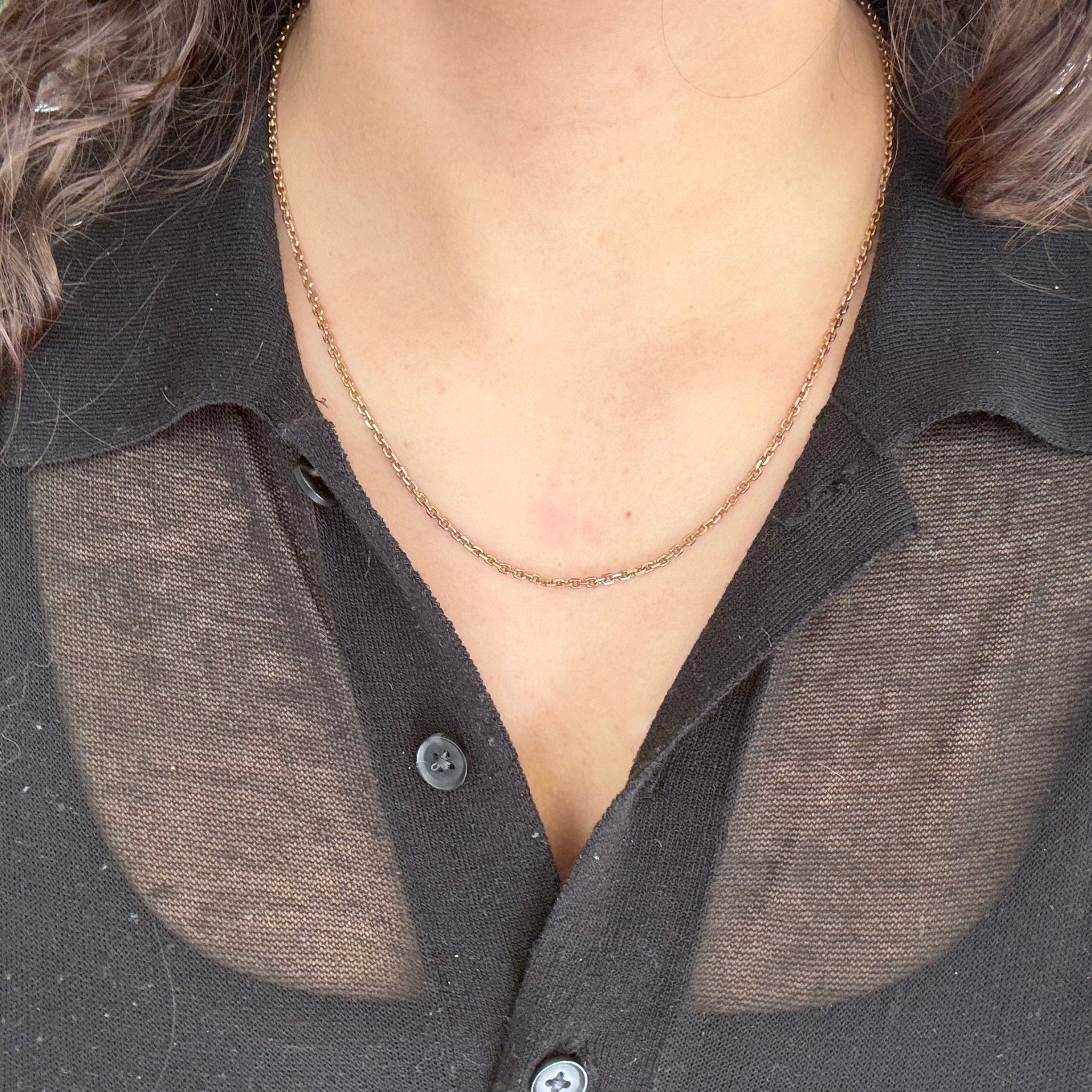 Antique Biker Link Chain Necklace