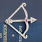 Antique Bow & Arrow Diamond Brooch