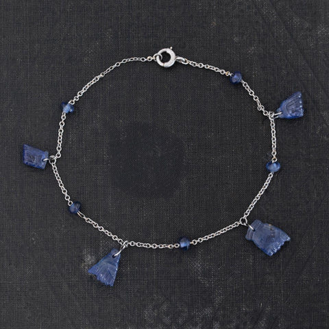Antique Carved Sapphire Charm Bracelet by Cartier