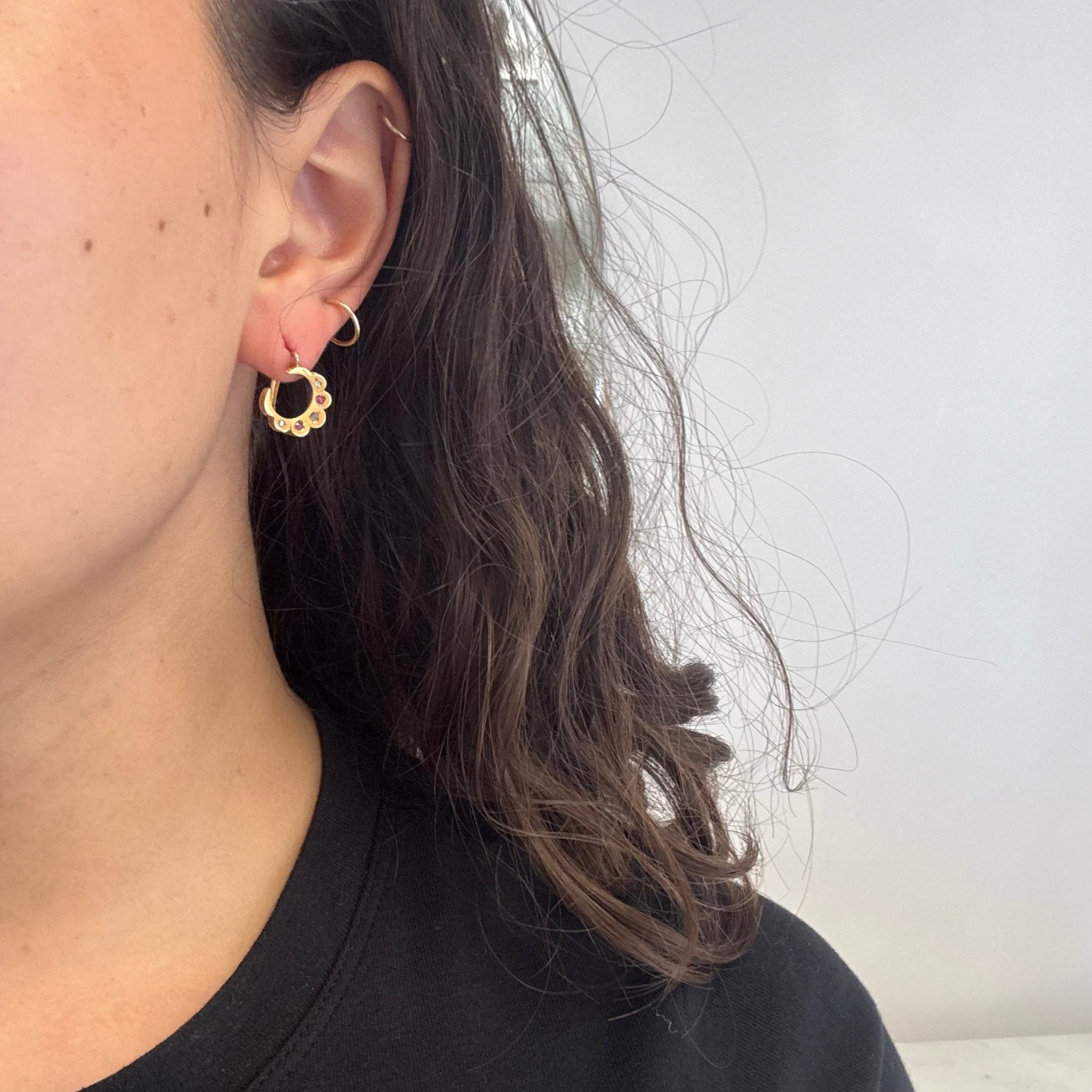 Antique Crescent Moon Earrings