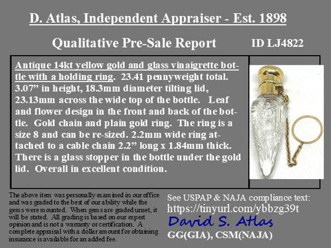Antique Crystal Perfume Bottle