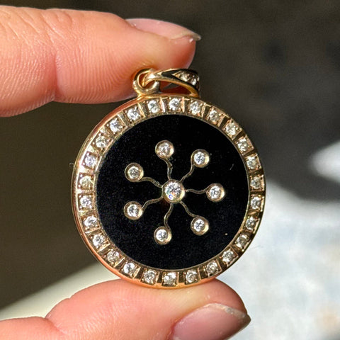 Antique Diamond & Enamel Locket, c. 1909