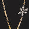 Antique Diamond Floral Component Bar Link Necklace
