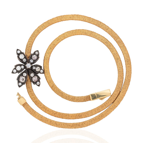 Antique Diamond Flower Necklace