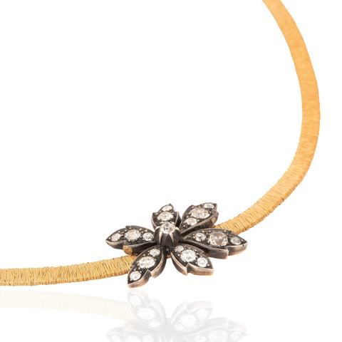 Antique Diamond Flower Necklace