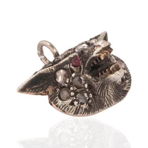 Antique Diamond Fox Charm