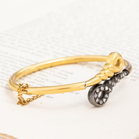 Antique Diamond Knot Bangle French