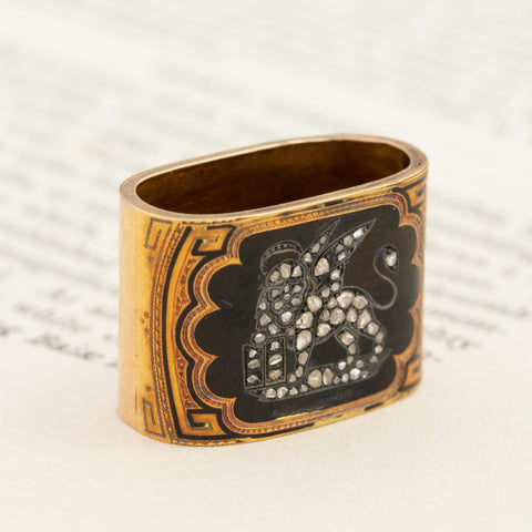 Antique Diamond Scarf Slide