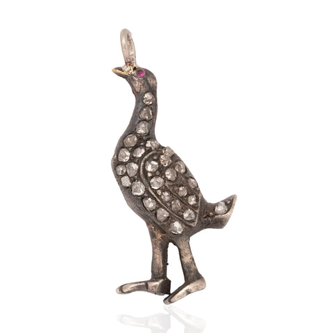 Antique Diamond Waterfowl Charm