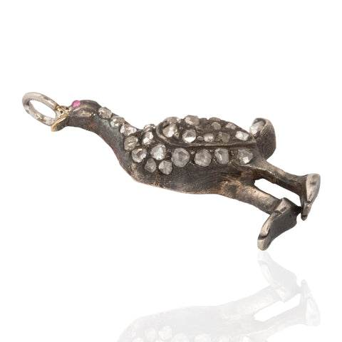 Antique Diamond Waterfowl Charm