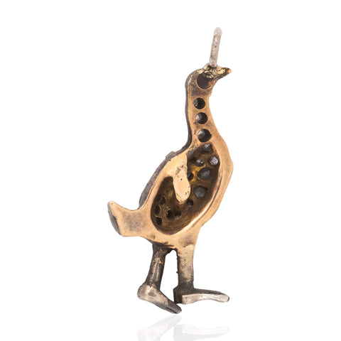 Antique Diamond Waterfowl Charm