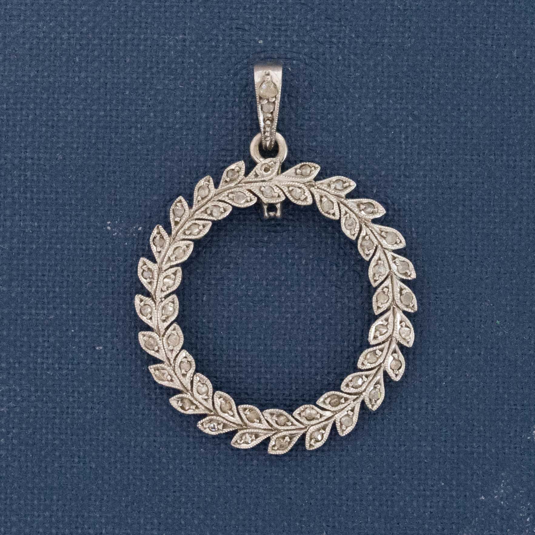 Antique Diamond Wreath Pendant