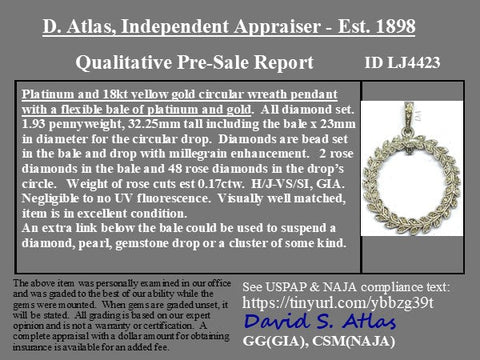 Antique Diamond Wreath Pendant