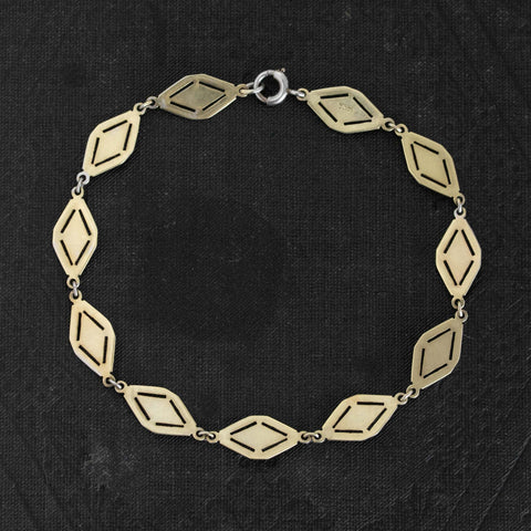 Antique Die Struck Bracelet, Platinum