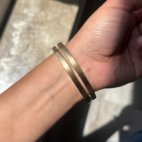 Antique Double Gold Bangle, French