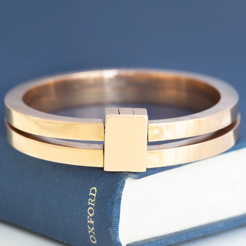 Antique Double Gold Bangle, French