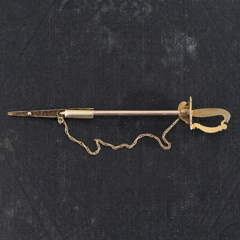 Antique Enamel Sword Pin