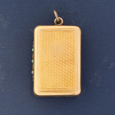 Antique English Floral Vinaigrette Pendant