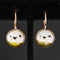 Antique English Pointer Dog Crystal Earrings