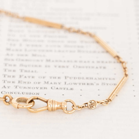 Antique Engraved Fancy Link Chain