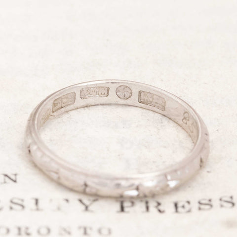 Antique Engraved Wedding Band