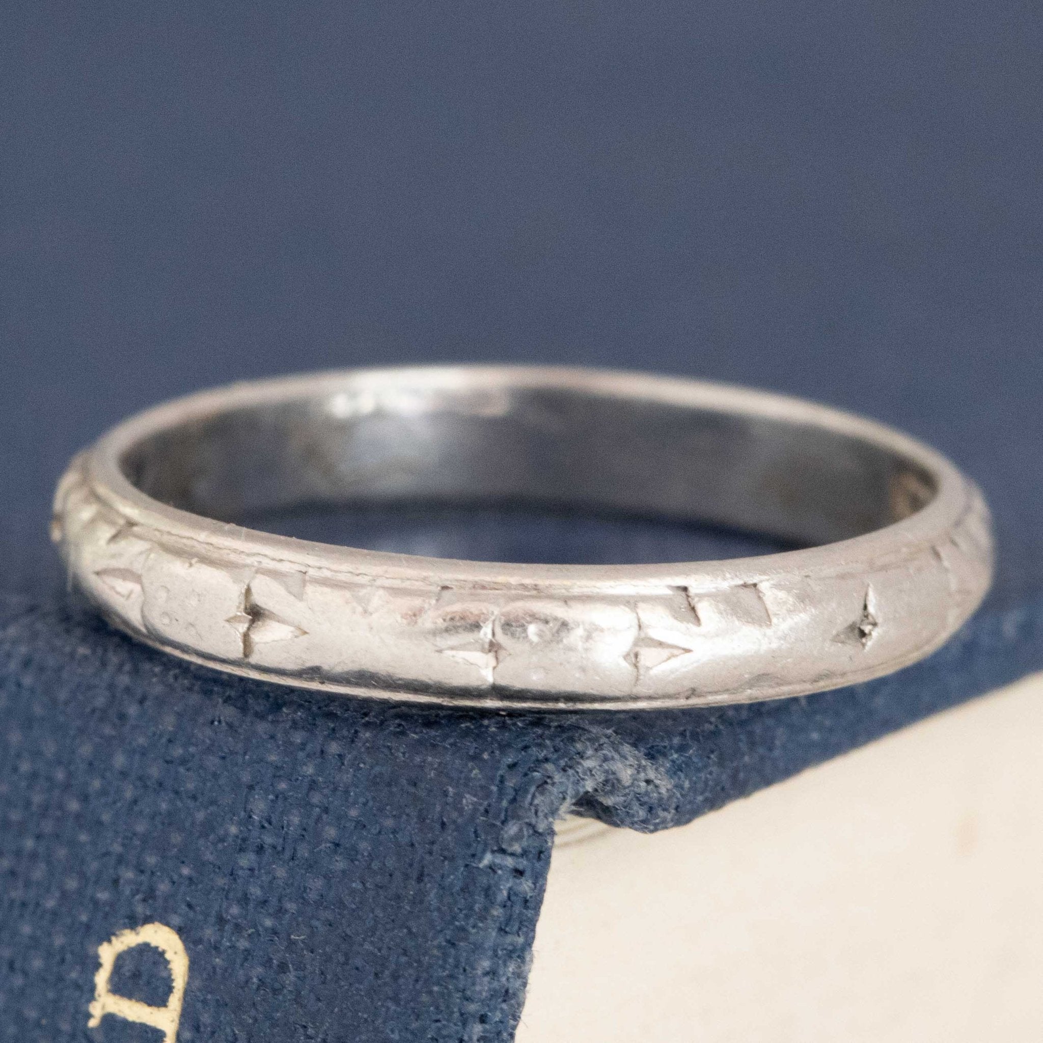 Antique Engraved Wedding Band