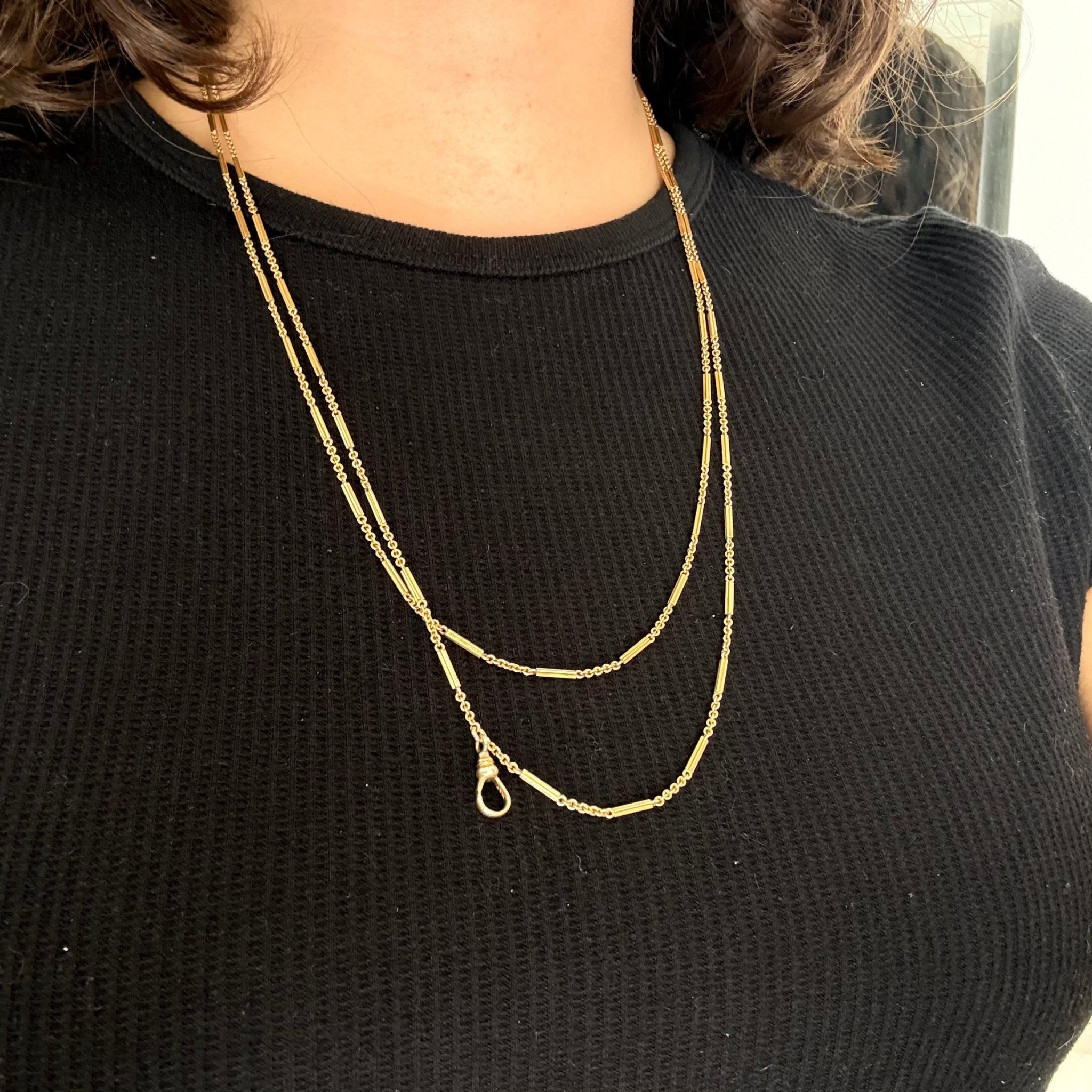 Antique Fancy Link Long Chain, 48"