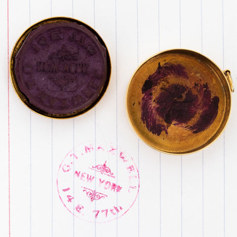 Antique Gold Charrm/Pendant Address Stamp by Tiffany & Co.