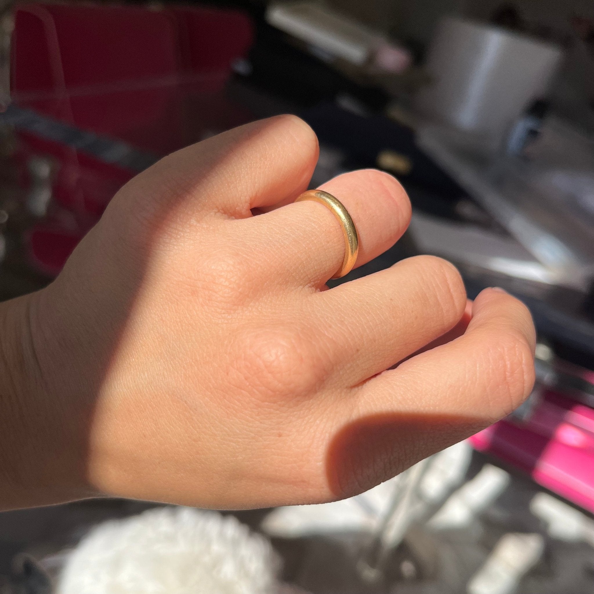 Antique Gold English Wedding Band, 2.80mm