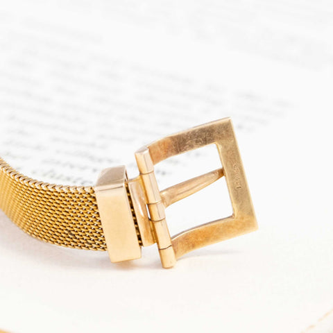 Antique Gold Mesh Buckle Bracelet