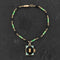 Antique Green & Black Enamel Book Locket Bracelet