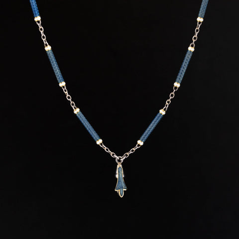 Antique Guilloche Enamel Necklace