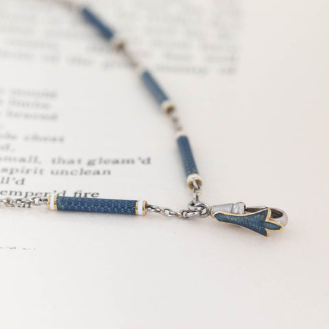 Antique Guilloche Enamel Necklace