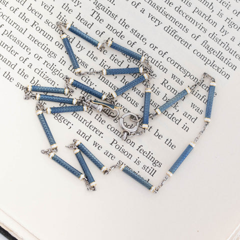 Antique Guilloche Enamel Necklace