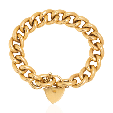 Underside of Antique Padlock Bracelet, English