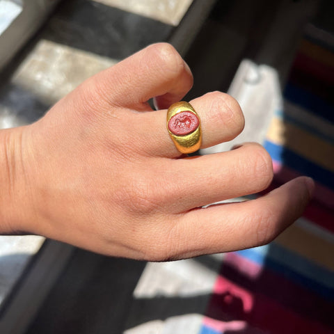 Antique High Karat Intaglio Ring