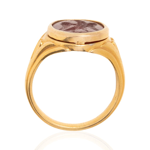 Antique Intaglio Sardonyx Poison Ring