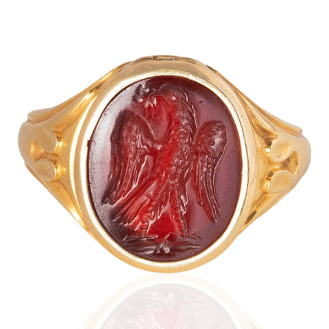Antique Intaglio Sardonyx Poison Ring