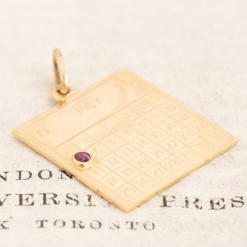 Antique July 4th 1926 Calendar Charm by Tiffany & Co.