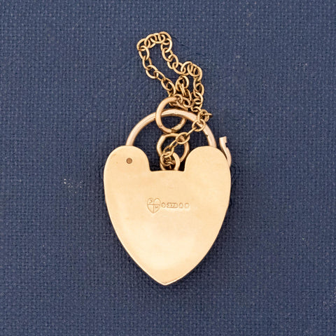 Antique Large Victorian Heart Padlock Pendant