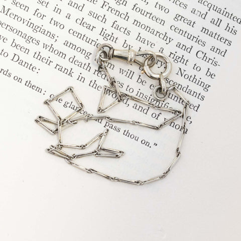 Antique Needlepoint Chain, 18kt White Gold