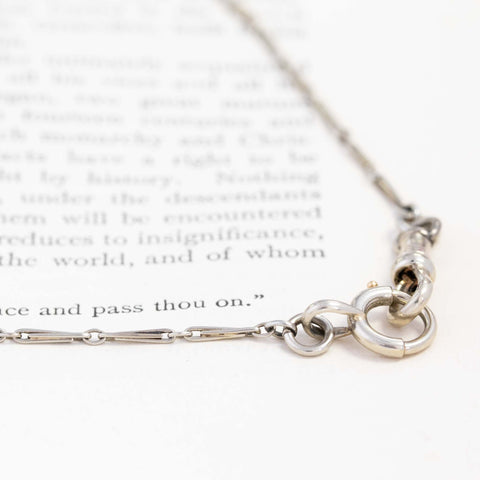 Antique Needlepoint Chain, 18kt White Gold